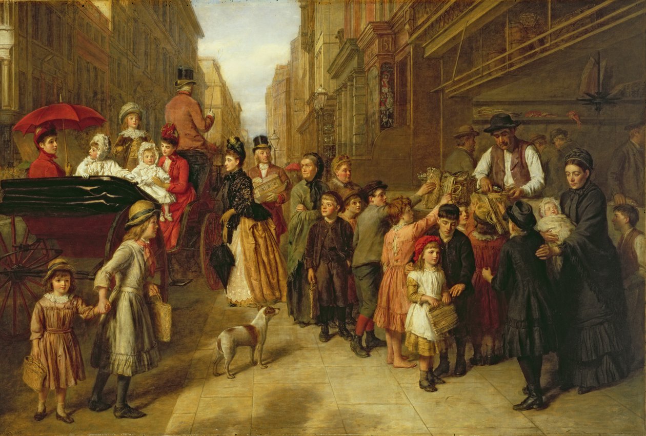 Ubóstwo i bogactwo, 1888 autorstwa William Powell Frith