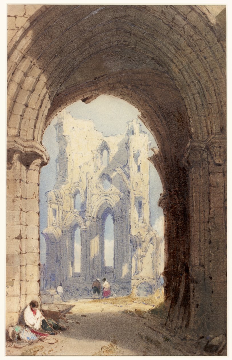 Tynemouth Priory (wc na papierze) autorstwa William Roxby Beverley