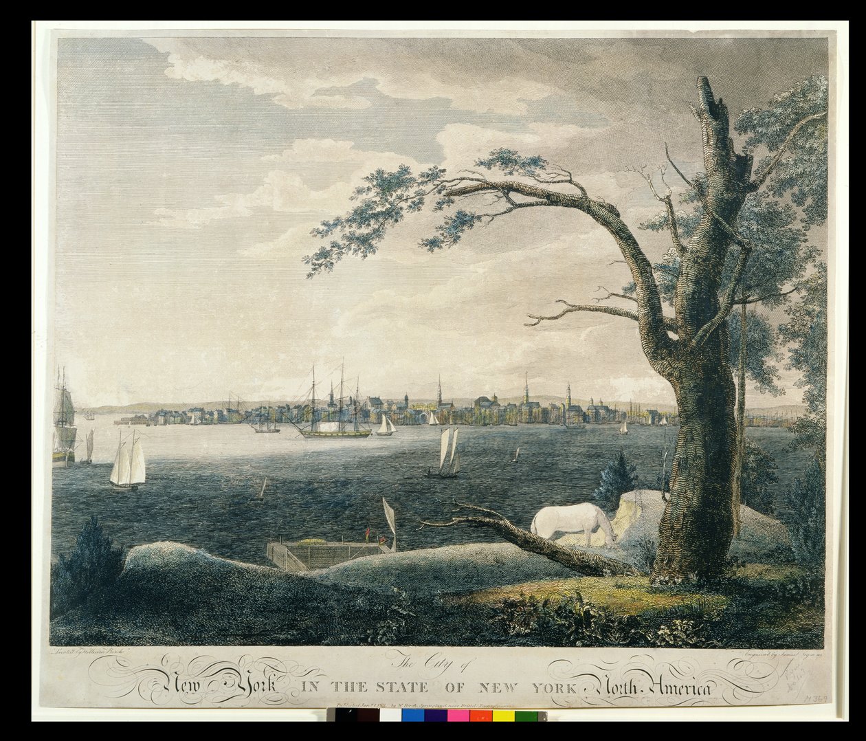 Miasto Nowy Jork w stanie Nowy Jork, 1803 r. autorstwa William Russell Birch