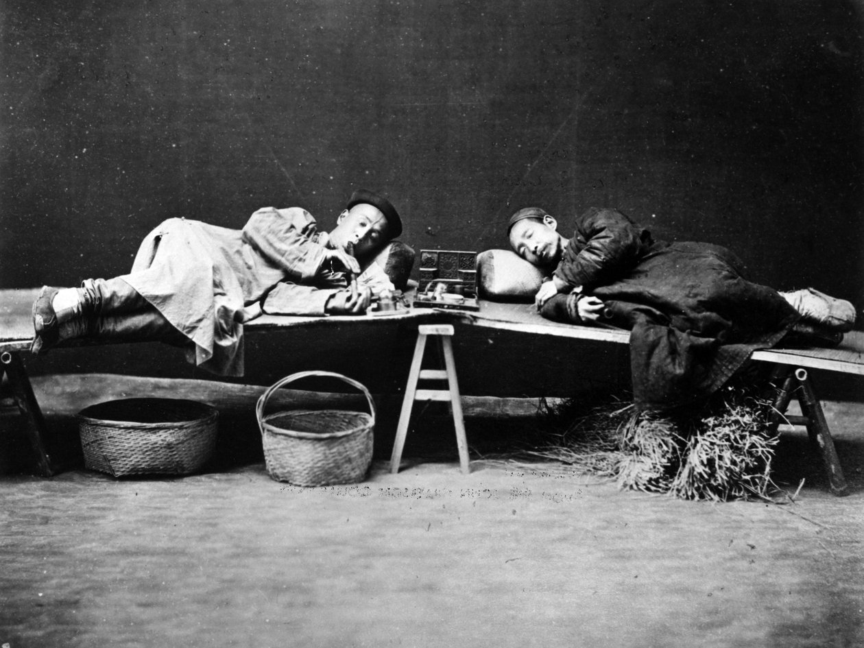 Palacze opium, ok. 1875 r. autorstwa William Saunders