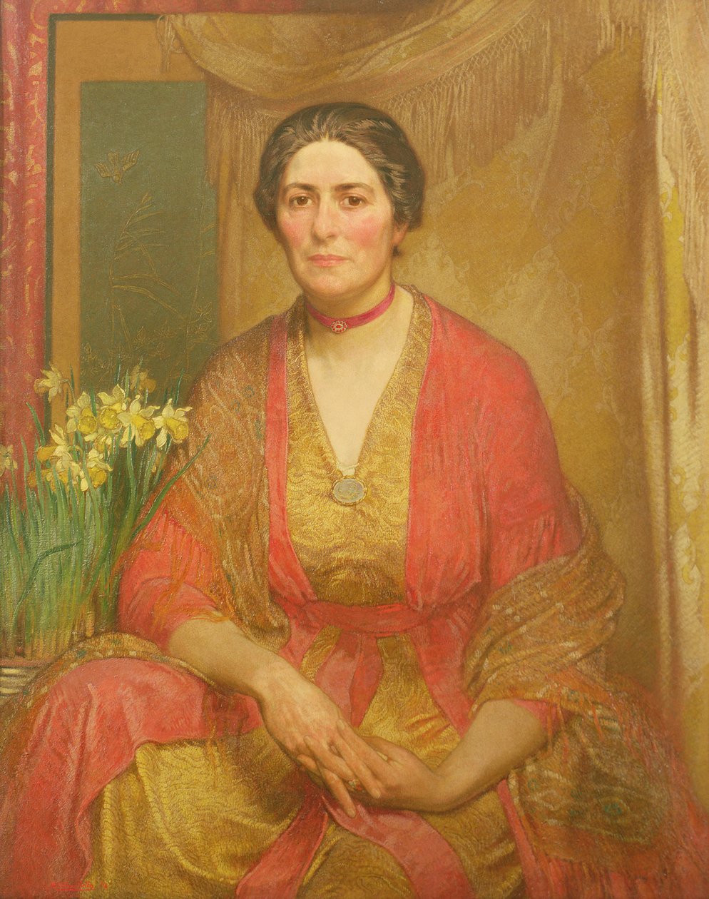 Portret żony artysty, 1918 autorstwa William Shackleton