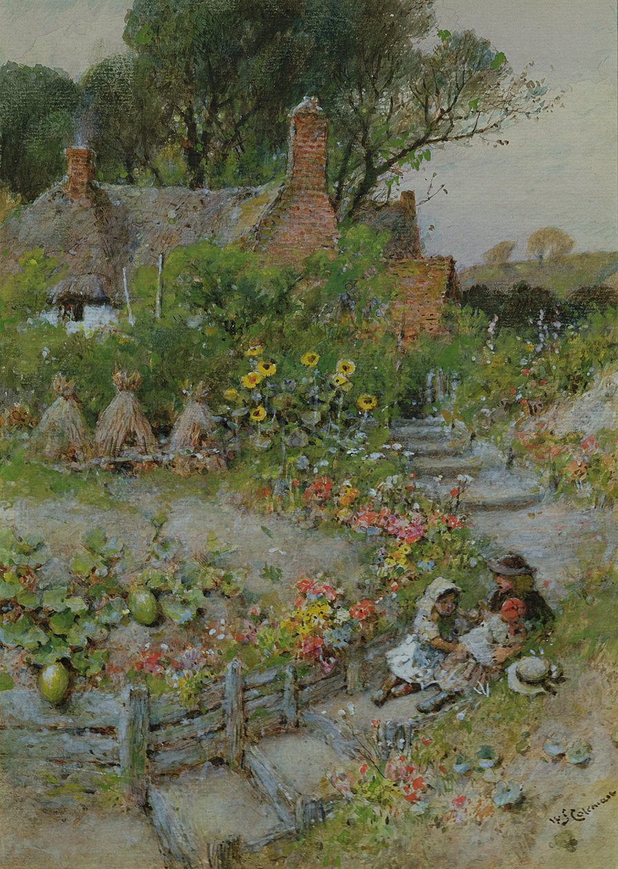 Ogródek w lecie (akwarela) autorstwa William Stephen Coleman