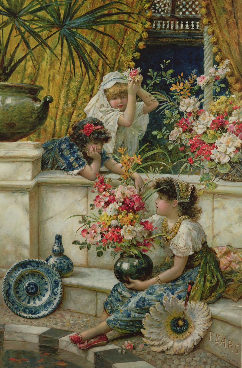 Kwiaty Wschodu, z dorocznej gruszki, 1895 autorstwa William Stephen Coleman