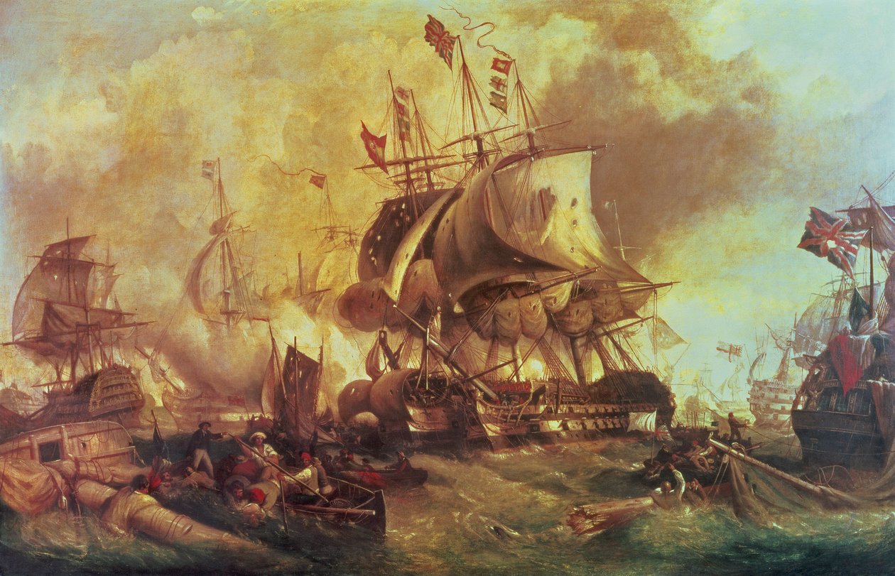 Bitwa pod Trafalgarem, 1805, ok. 1848 olej na płótnie autorstwa William Stuart
