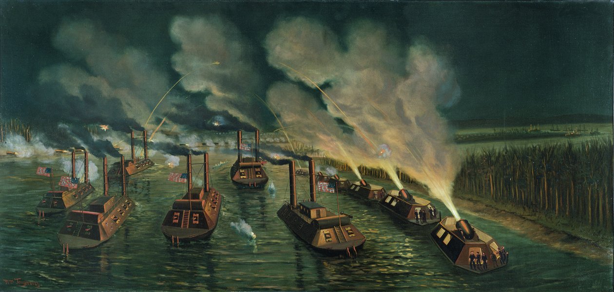Łodzie z bronią palną i zaprawą na Missisipi autorstwa William Torgerson