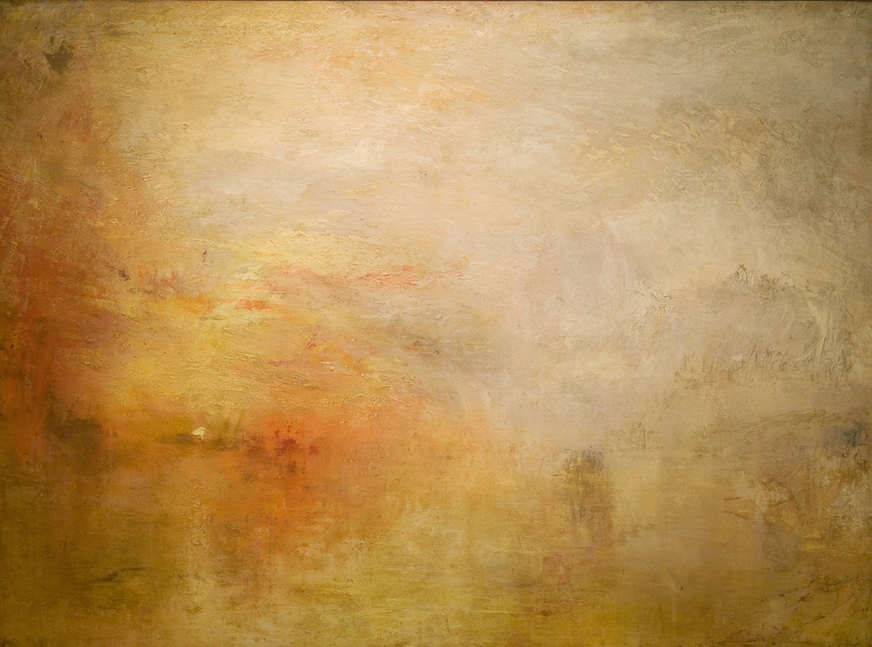 Zachód słońca nad jeziorem autorstwa Joseph Mallord William Turner