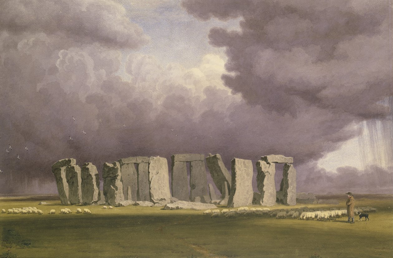 Stonehenge: Burzliwy dzień, 1846 (akwarela z grafitem, na papierze) autorstwa Joseph Mallord William Turner