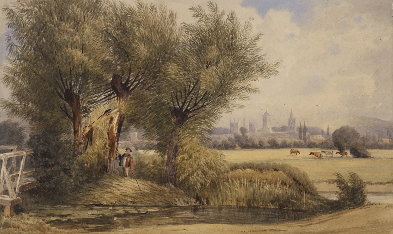 Widok Oxfordu od strony rzeki (akwarela na papierze) autorstwa Joseph Mallord William Turner