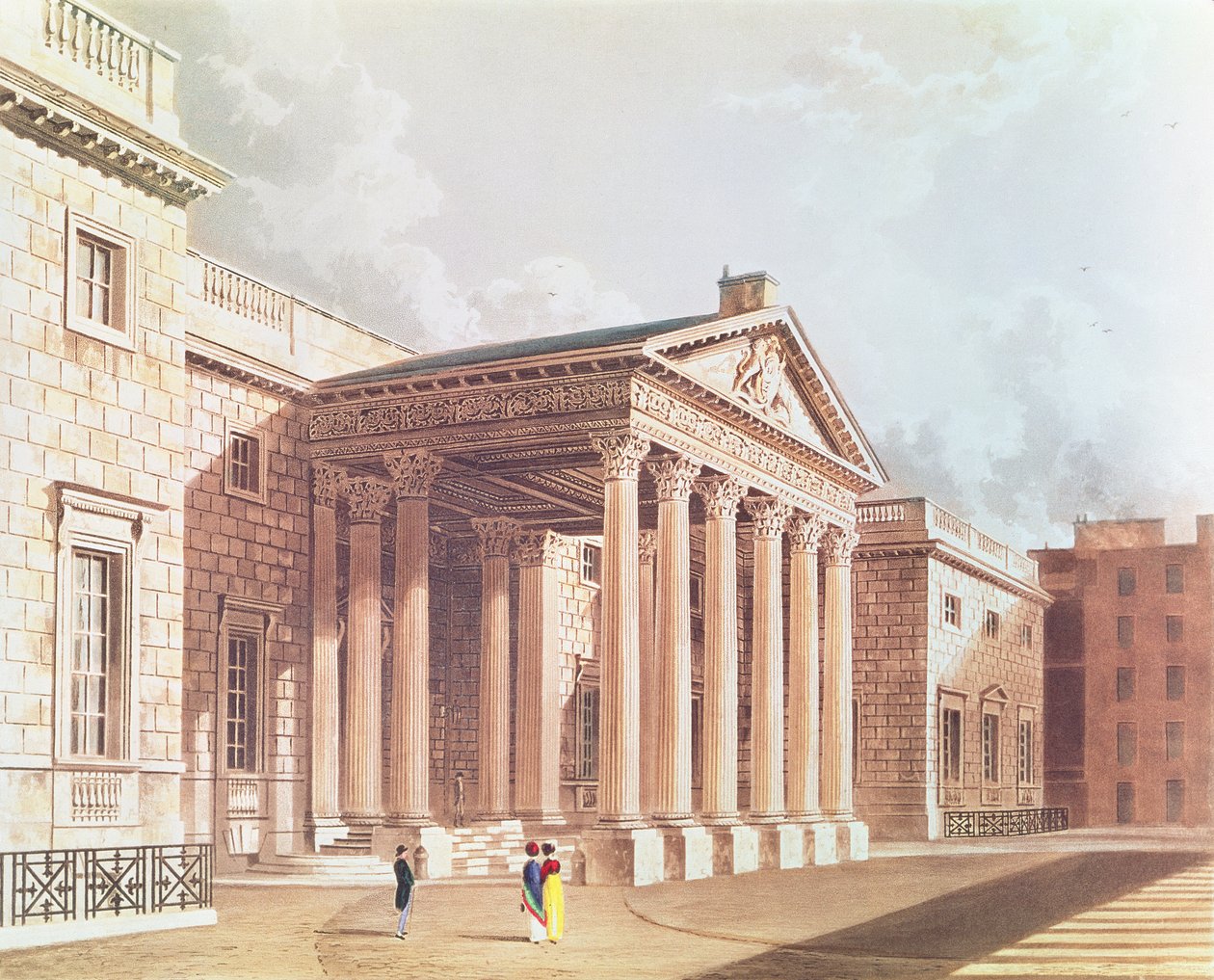 Carlton House, grawerowane przez R. Reeve, c.1819 autorstwa William after Westall