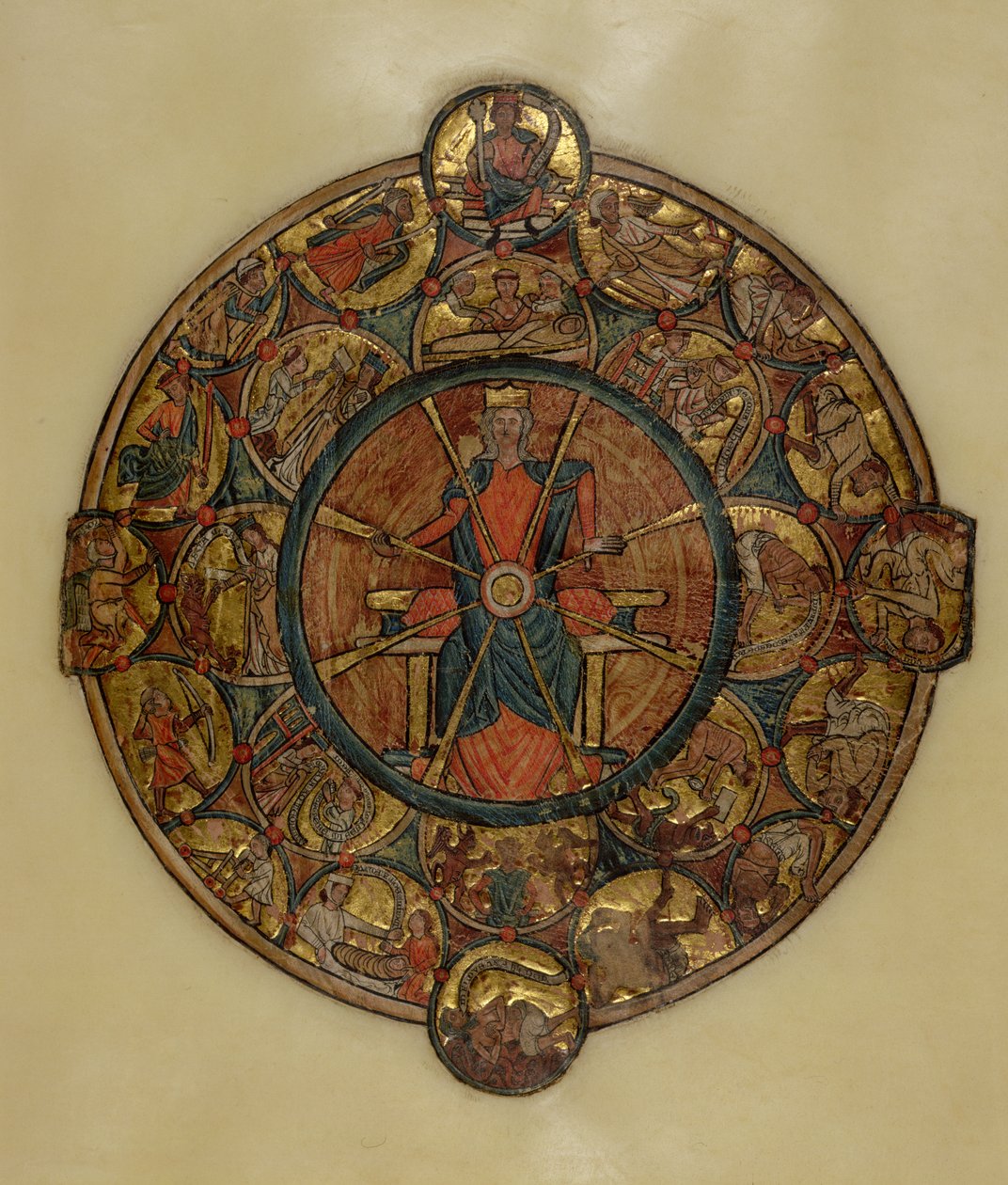 Ms 330.4 Koło fortuny, ok. 1240 autorstwa William de Brailes  
