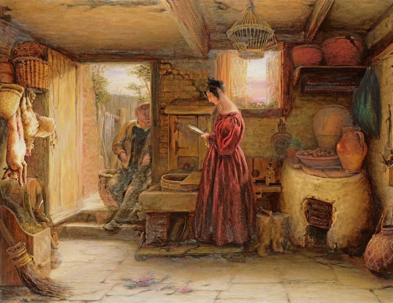 Wnętrze, 1838 autorstwa William Mulready