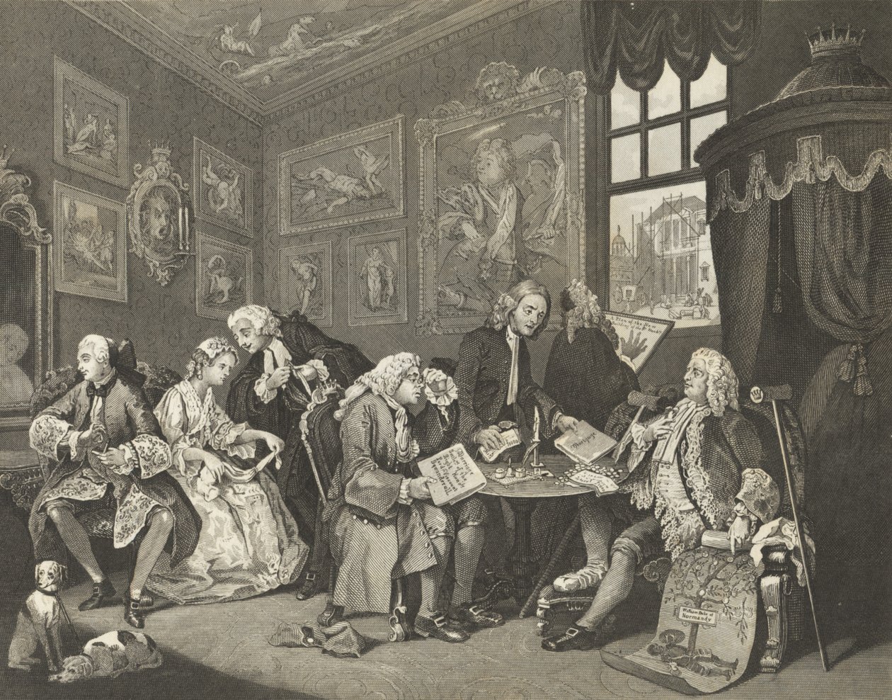 Małżeństwo a la Mode autorstwa William (after) Hogarth