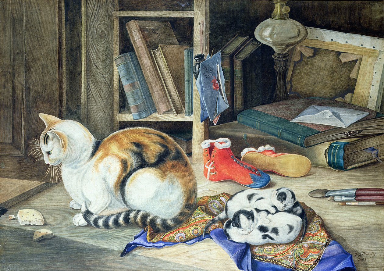 Szczęśliwa rodzina, 1868 r. autorstwa William A. Donnelly