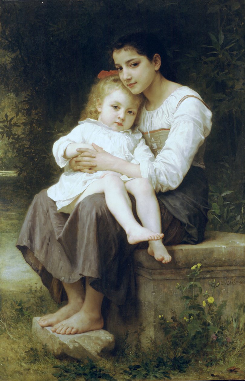 Duża siostra autorstwa William Adolphe Bouguereau