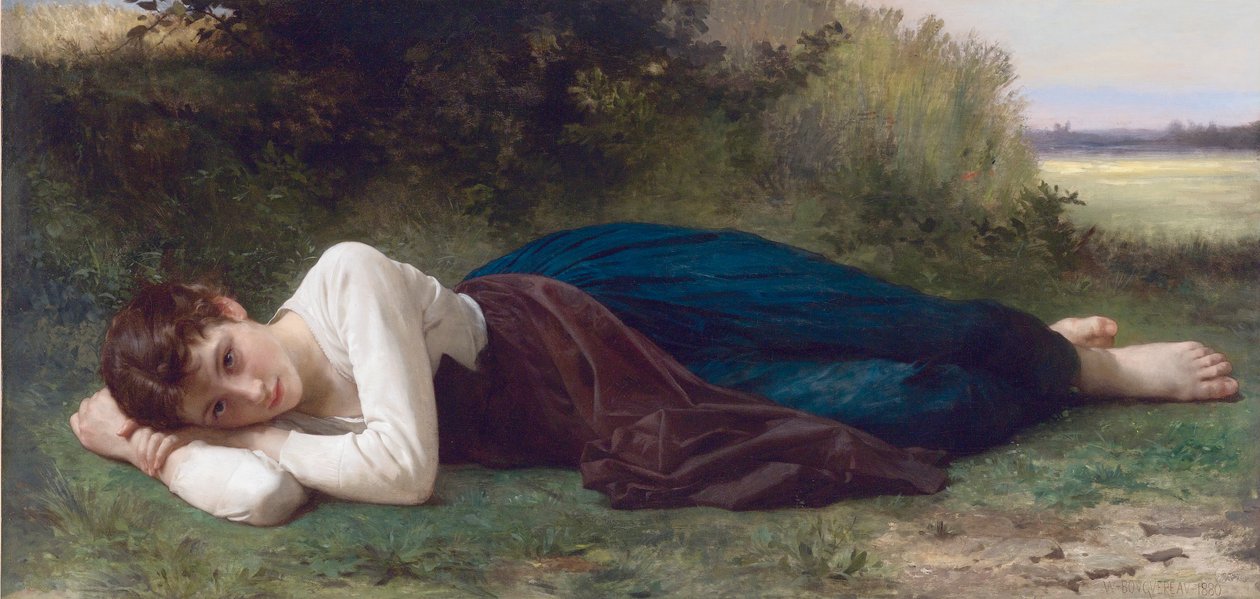 Le repos, autor: William-Adolphe Bouguereau autorstwa William Adolphe Bouguereau