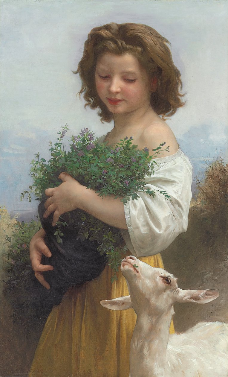 Mały Szmaragd; Mały szmaragd, 1874 autorstwa William Adolphe Bouguereau