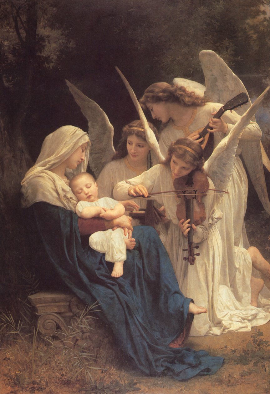 Pieśń aniołów, 1881 autorstwa William Adolphe Bouguereau