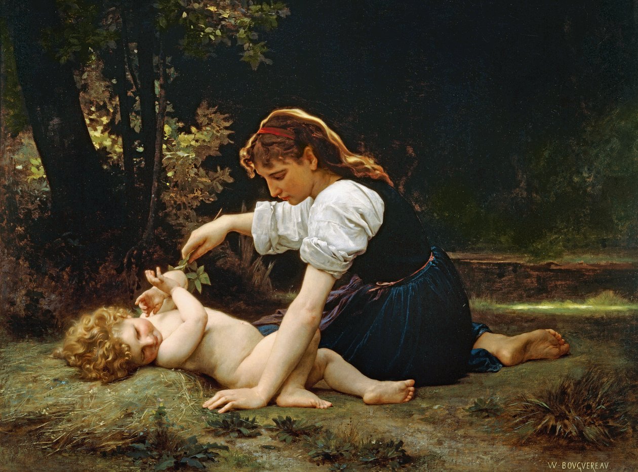 Młoda kobieta i dziecko, 1881 autorstwa William Adolphe Bouguereau