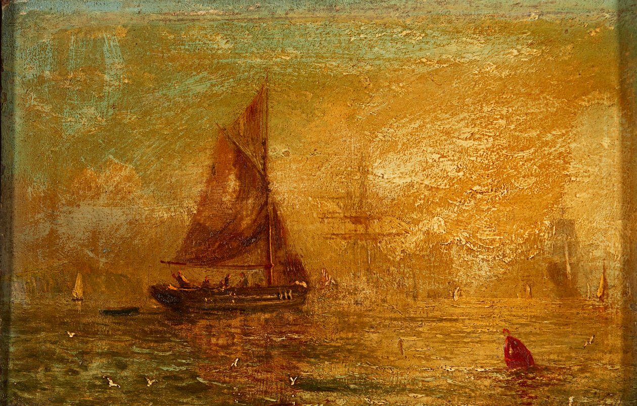 Rowing Out (olej na pokładzie) autorstwa William Adolphus Knell