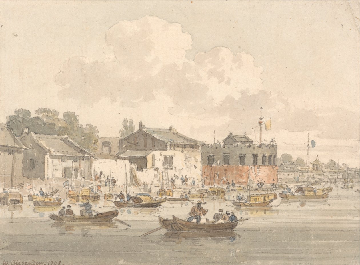 Fort naprzeciw fabryki, kanton autorstwa William Alexander