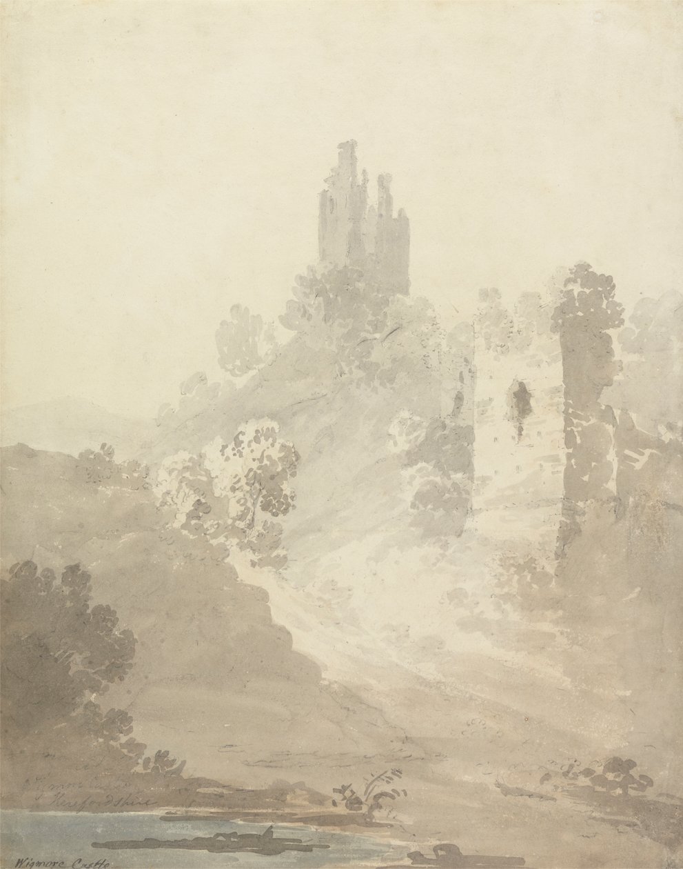 Zamek Wigmore, Herefordshire autorstwa William Alexander