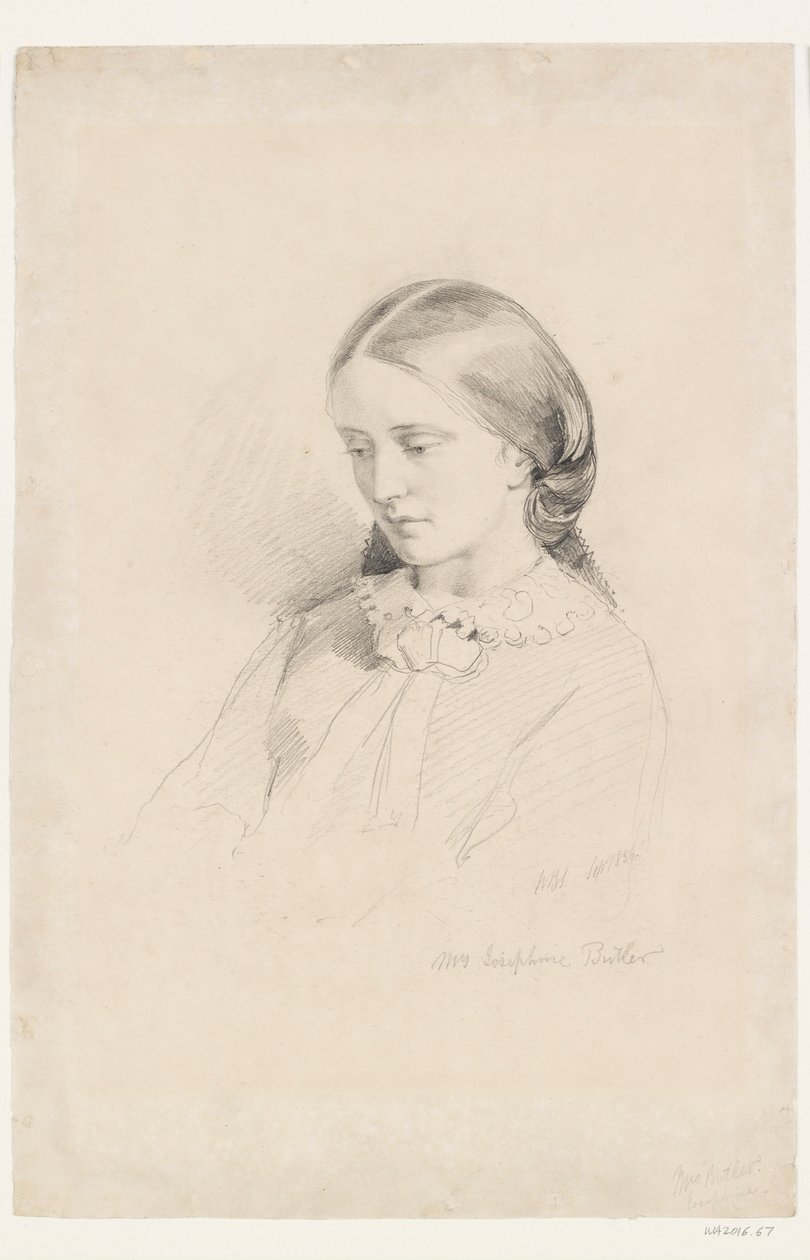 Josephine Butler, wczesna działaczka feministyczna, 1856 autorstwa William Bell Scott