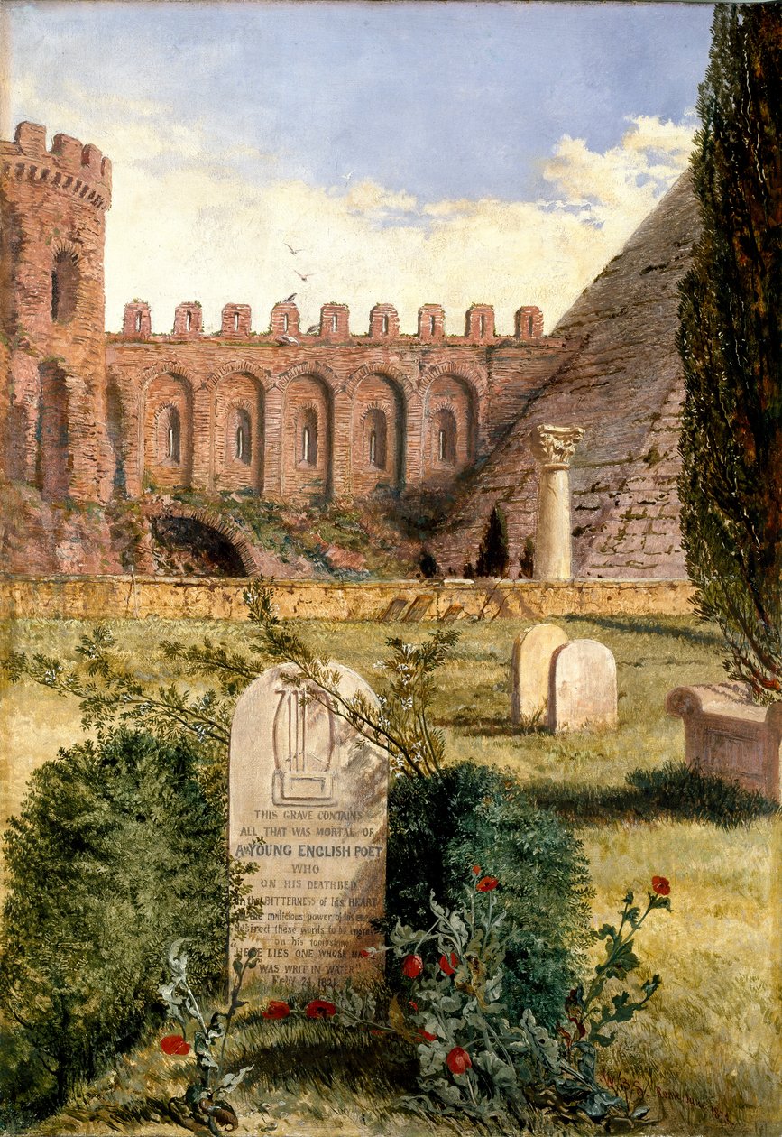 Grób Keatsa, 1873 autorstwa William Bell Scott