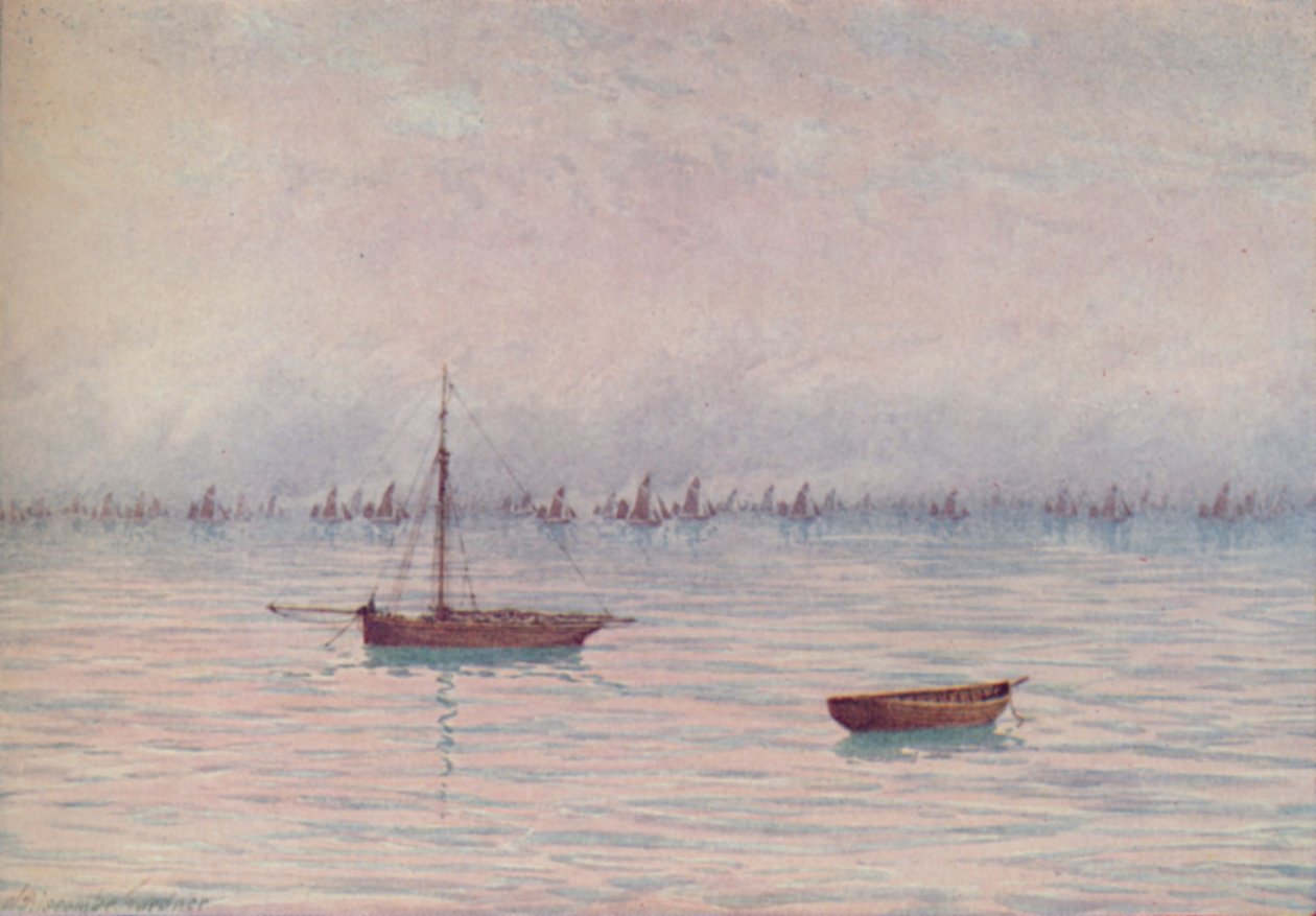 Flota rybacka, 1910 autorstwa William Biscombe Gardner