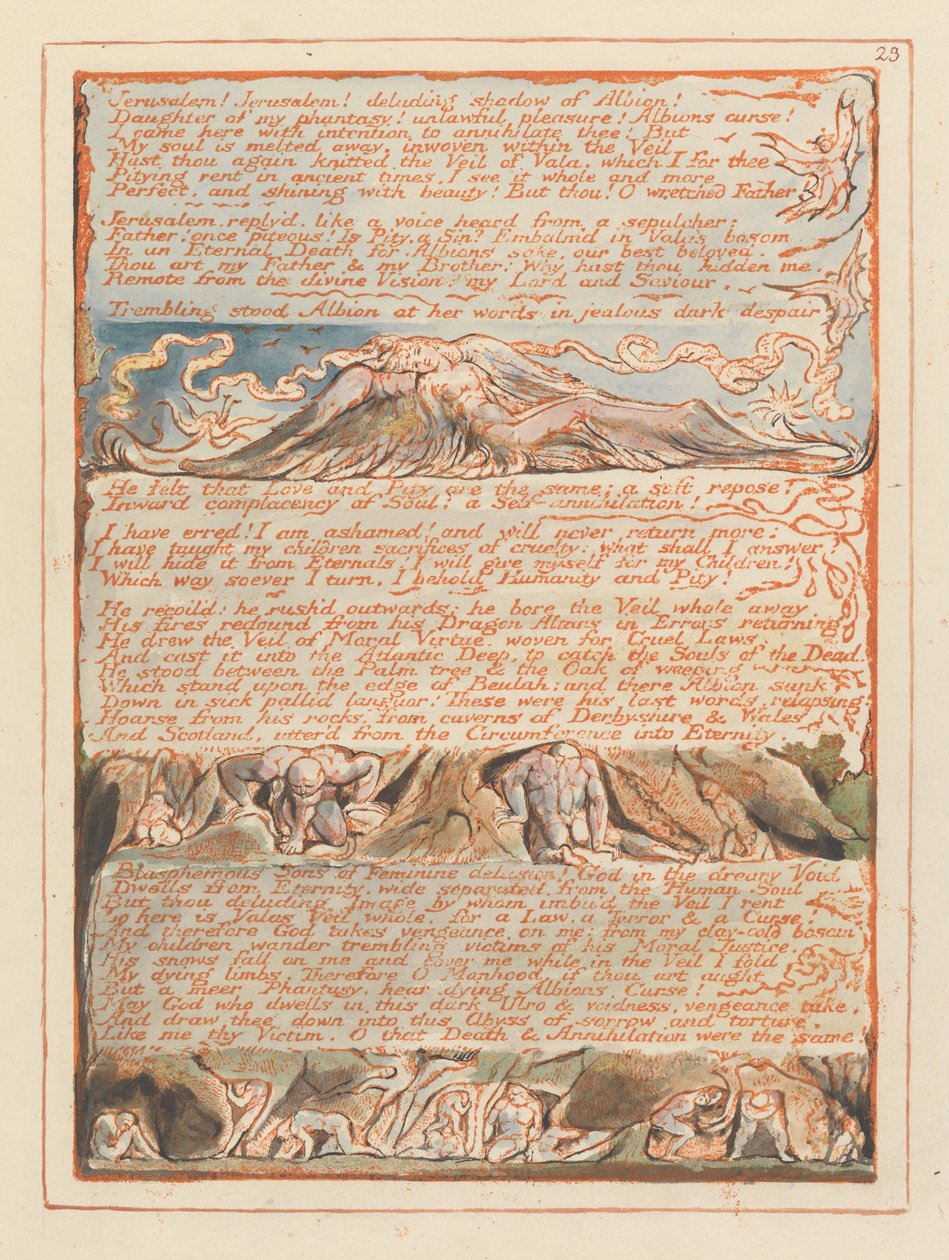 Jerozolima, tablica 23, Jerozolima! Jerozolima!.... autorstwa William Blake