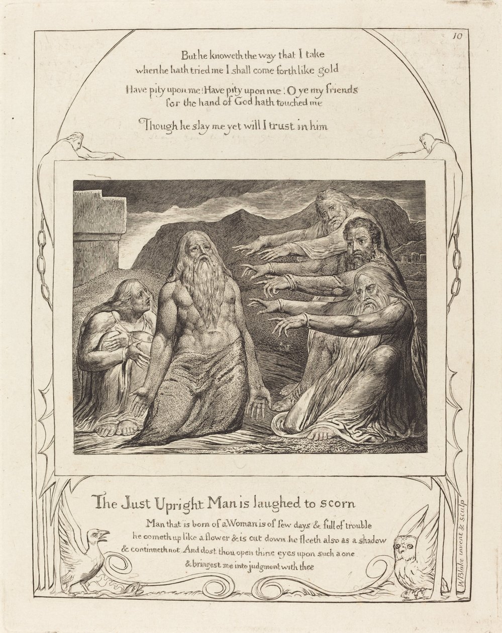 Hiob skarcony przez swoich przyjaciół autorstwa William Blake