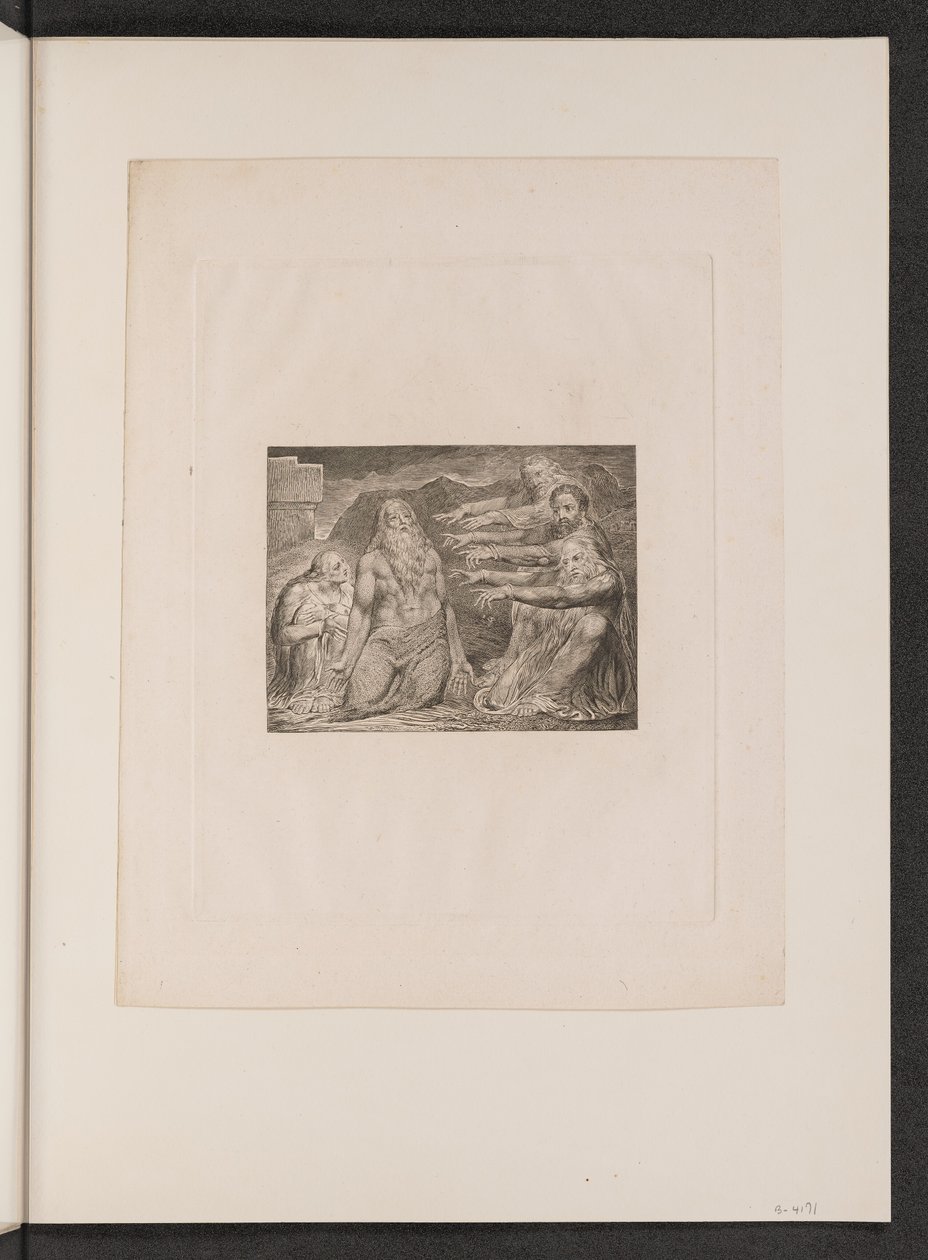 Hiob skarcony przez swoich przyjaciół, 1825. autorstwa William Blake