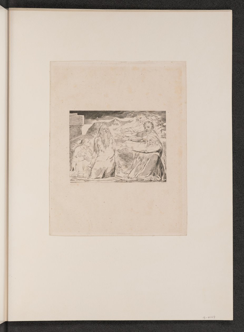 Hiob skarcony przez swoich przyjaciół, 1825. autorstwa William Blake