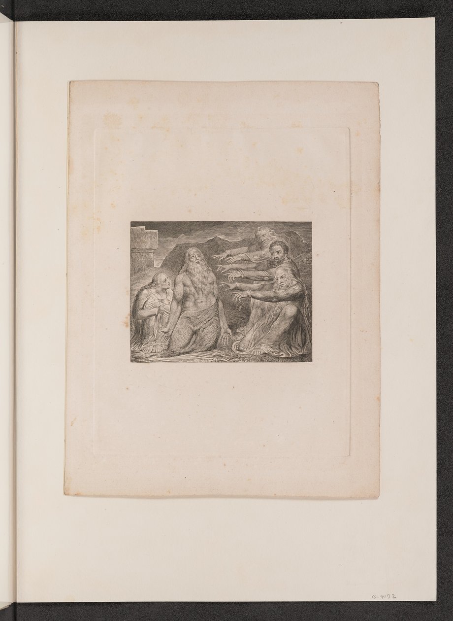 Hiob skarcony przez swoich przyjaciół, 1825. autorstwa William Blake