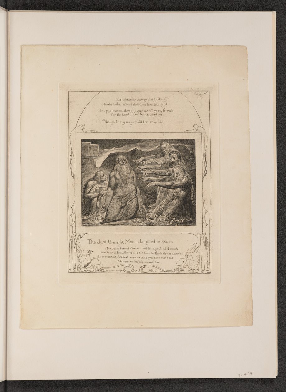 Hiob skarcony przez swoich przyjaciół, 1825. autorstwa William Blake