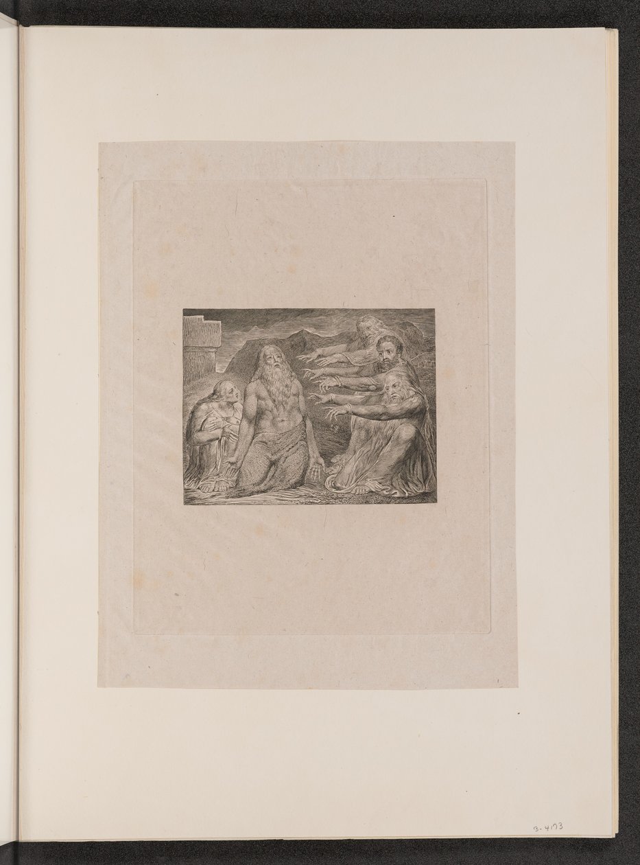Hiob skarcony przez swoich przyjaciół, 1825. autorstwa William Blake