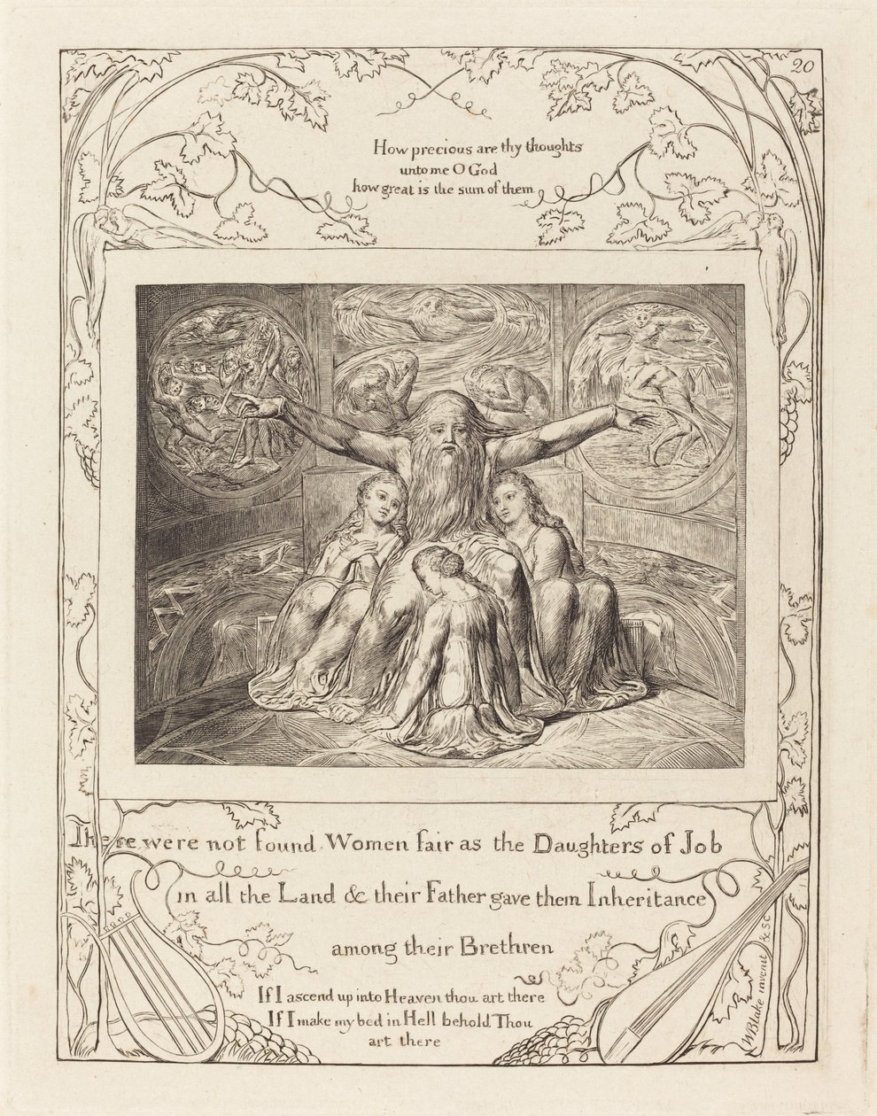 Hiob i jego córki autorstwa William Blake