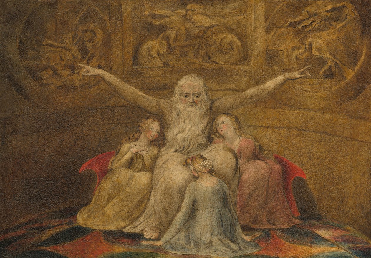 Hiob i jego córki, 17991800. autorstwa William Blake