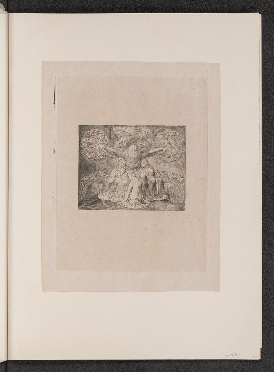 Hiob i jego córki, 1825. autorstwa William Blake
