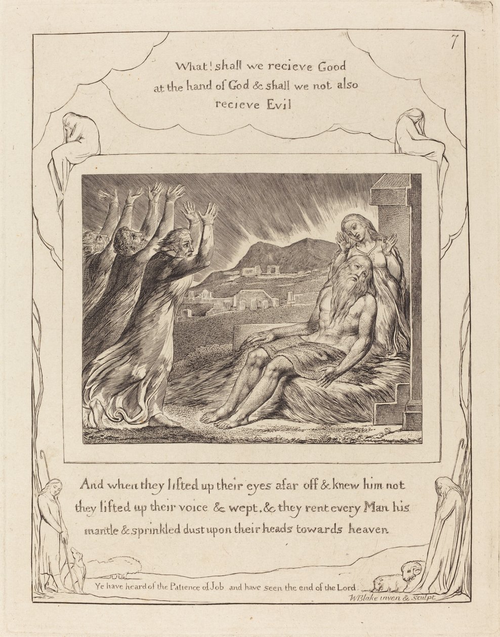 Pocieszyciele Hioba autorstwa William Blake