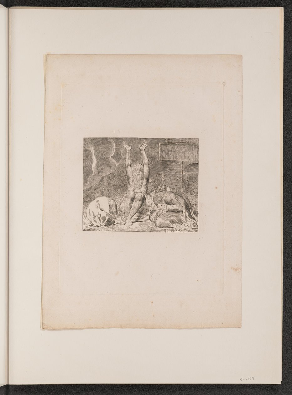 Rozpacz Hioba, 1825. autorstwa William Blake
