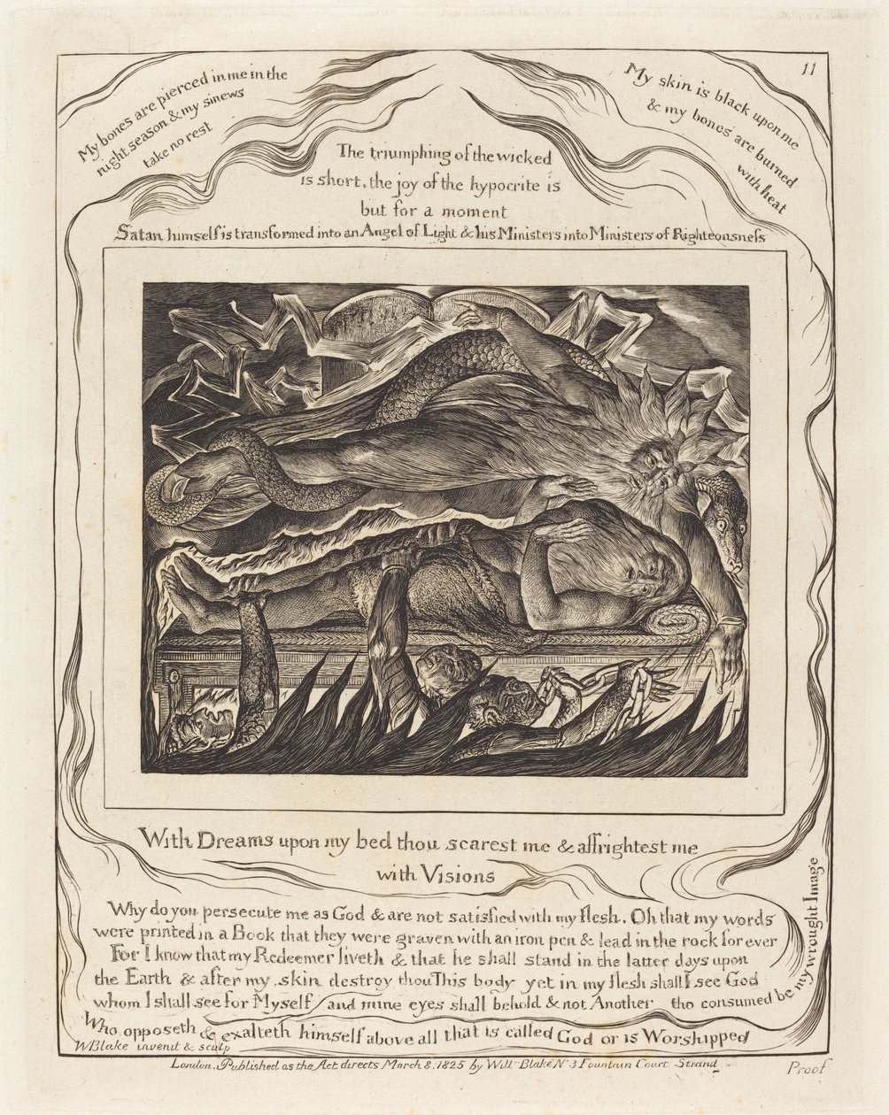 Złe sny Hioba, 1825. autorstwa William Blake