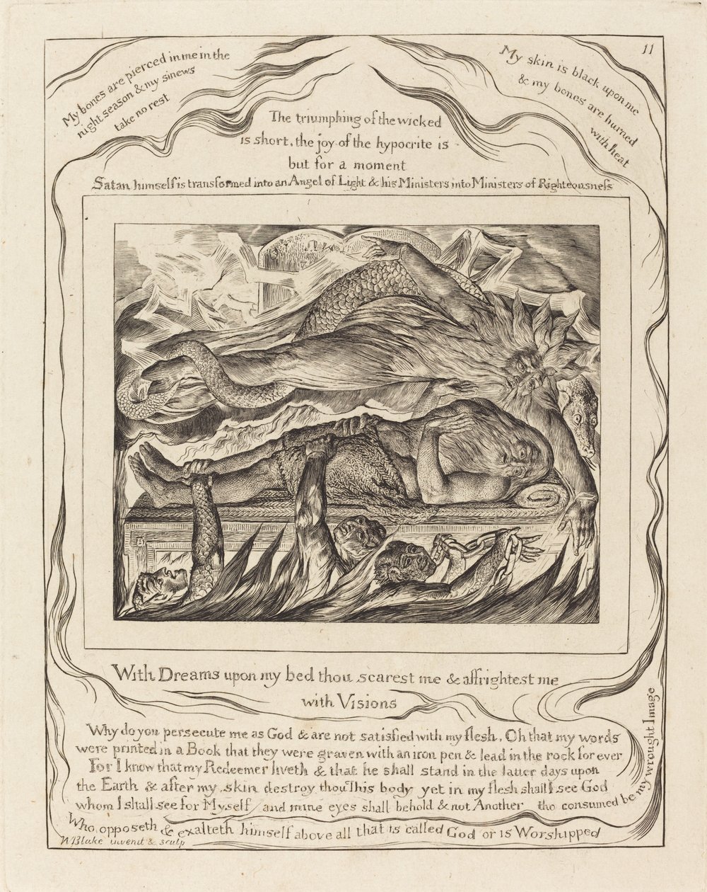 Złe sny Hioba, 1825. autorstwa William Blake