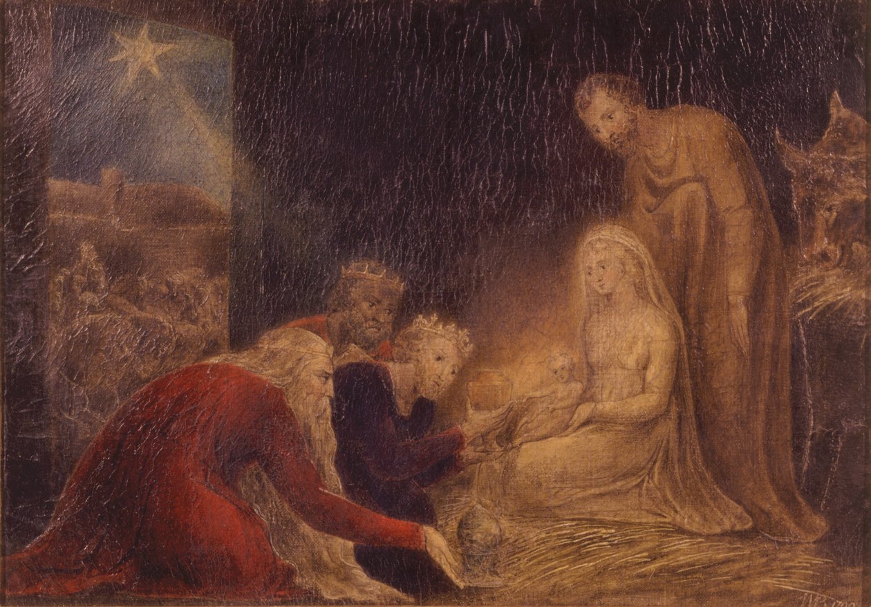 Adoracja królów autorstwa William Blake