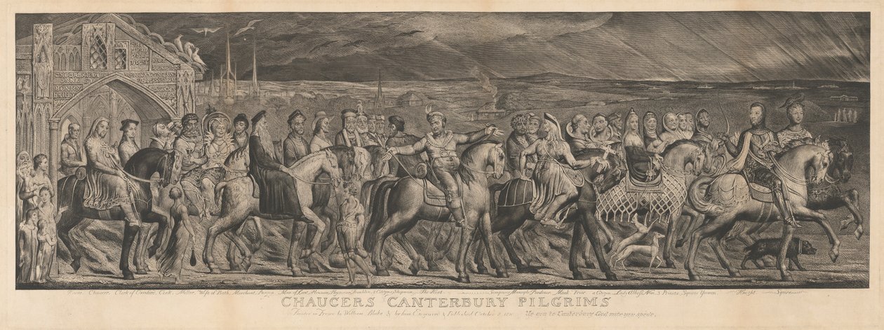 Pielgrzymi z Canterbury, 1810. autorstwa William Blake