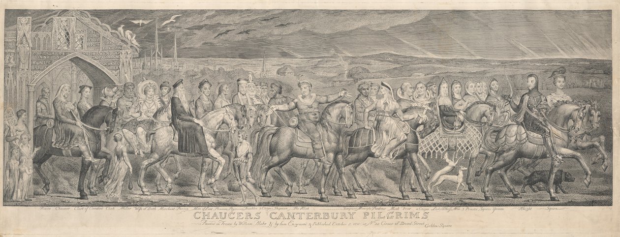 Pielgrzymi z Canterbury, 1810. autorstwa William Blake