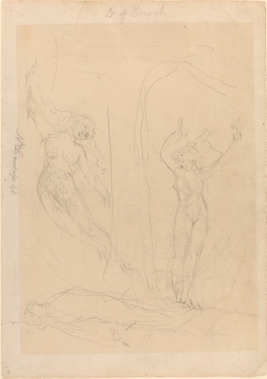 Córka mężczyzn staje się syreną autorstwa William Blake
