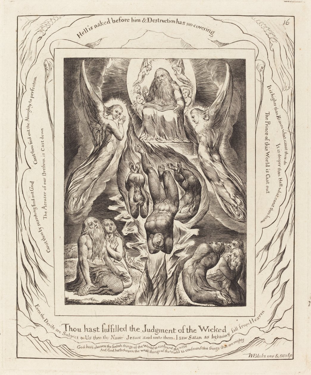 Upadek Szatana autorstwa William Blake