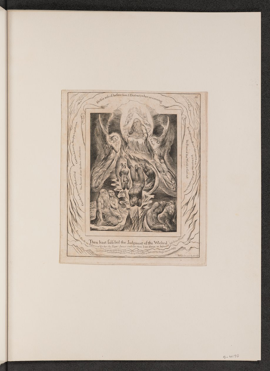 Upadek Szatana, 1825. autorstwa William Blake
