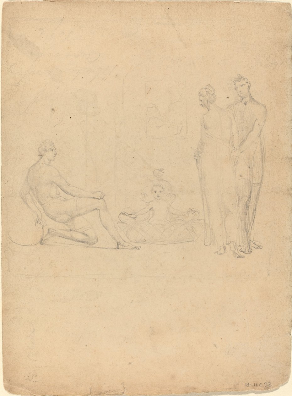 Niemowlę Herkules dusi węże autorstwa William Blake