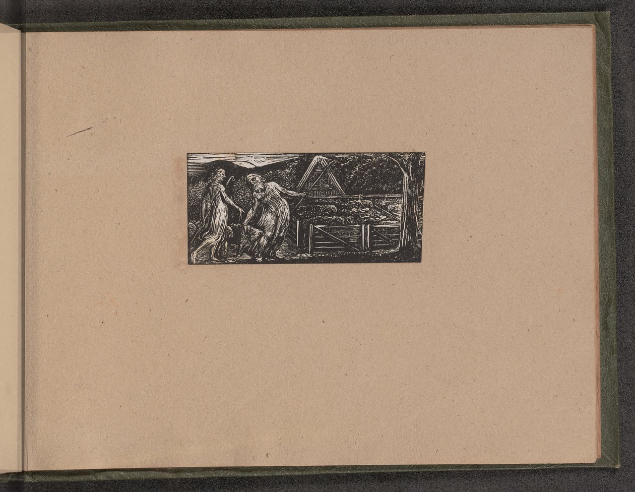 Thenot i Colinet prowadzą razem swoje stada autorstwa William Blake